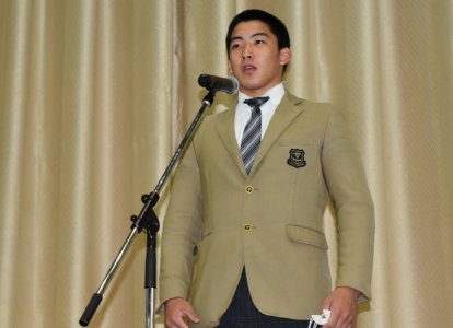 隆徳館生徒会長　隆徳館5年 普通科アカデミーコース　松田真人君