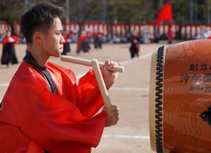 中高一貫の隆徳館は6年間の集大成となる体育祭です。