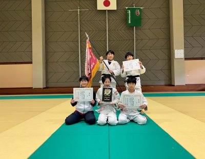 福岡県中学校新人柔道大会　団体戦優勝！